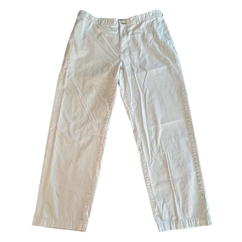 Tommy Hilfiger Chino Pants Mens 38x32 Beige Straight Leg Cotton Twill Preppy 90s